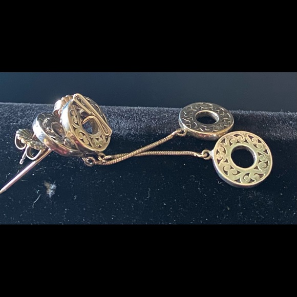 Lois Hill Sterling Silver Disc Dangle Earrings - Picture 6 of 8